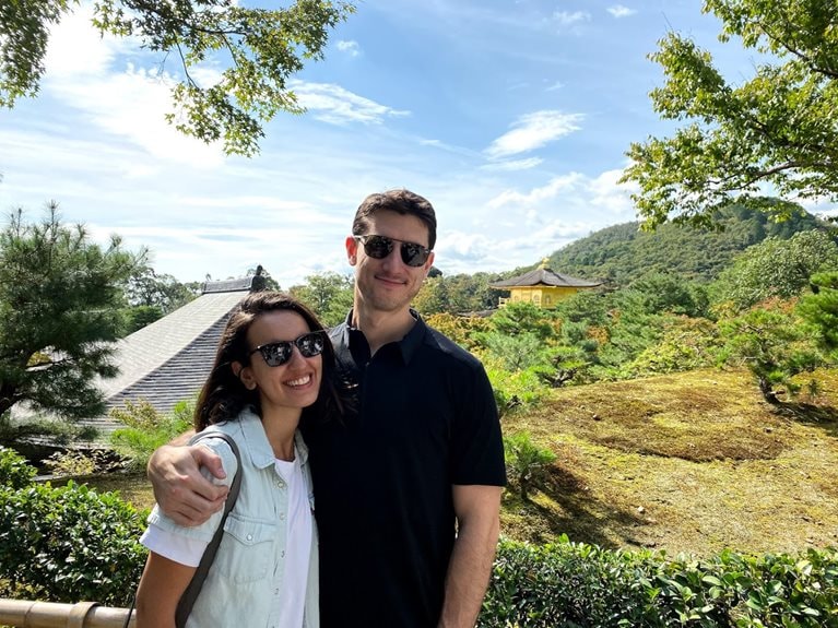Sinem and husband in nature