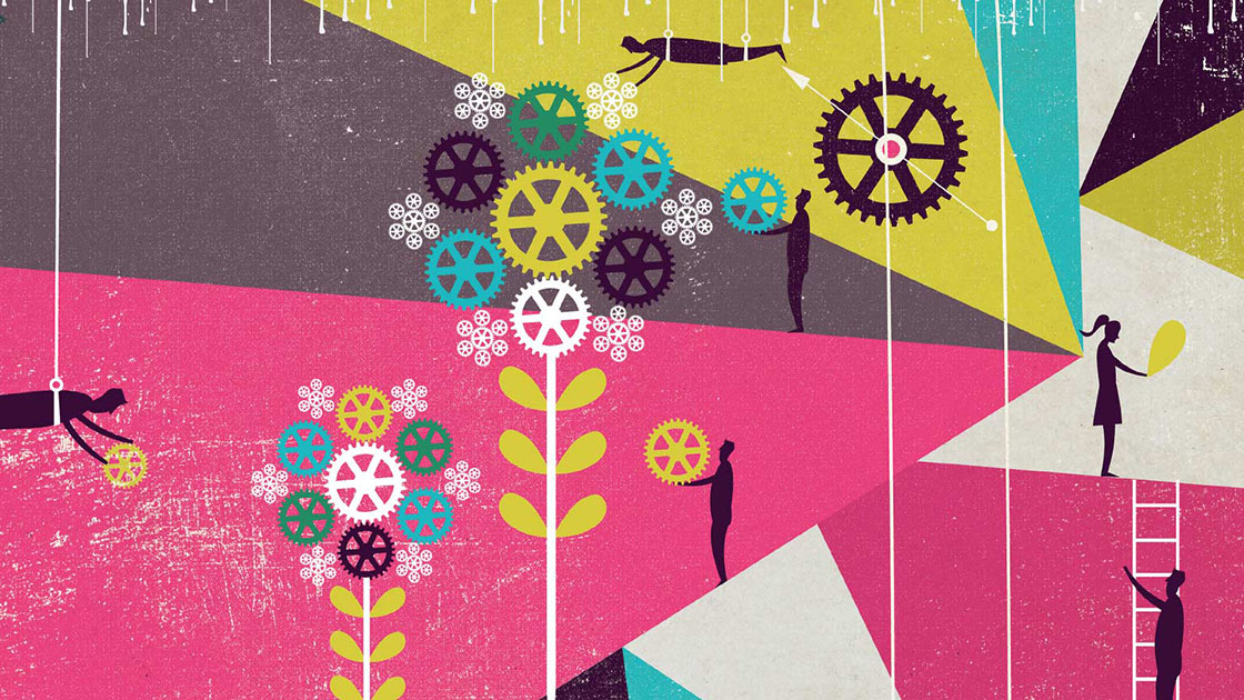 Illustration symbolizing various brainstorming techniques