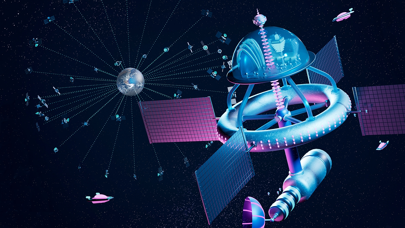 An image linking to the web page “How will the space economy change the world?” on McKinsey.com.