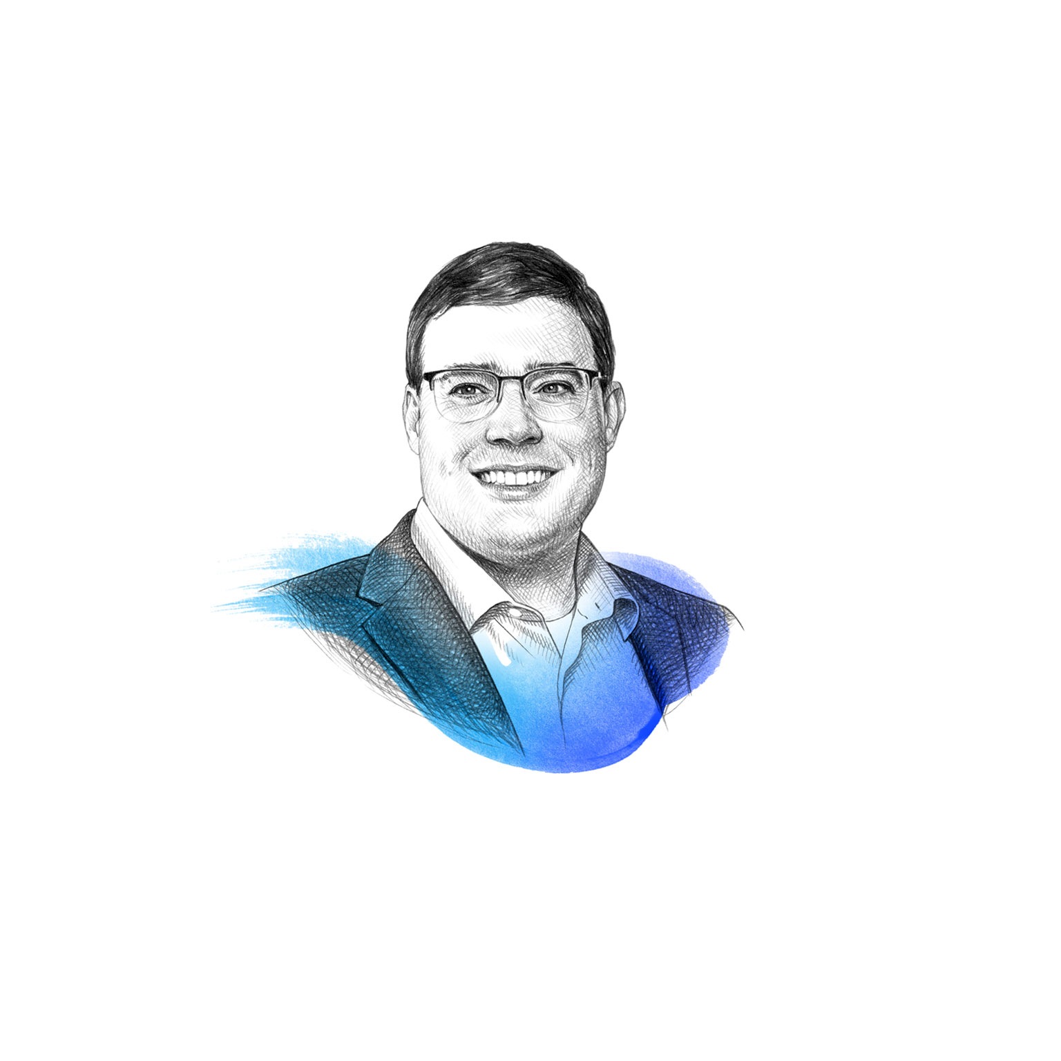 A drawing of Robin Riedel