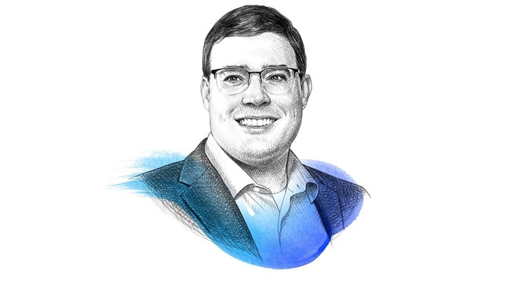 A drawing of Robin Riedel