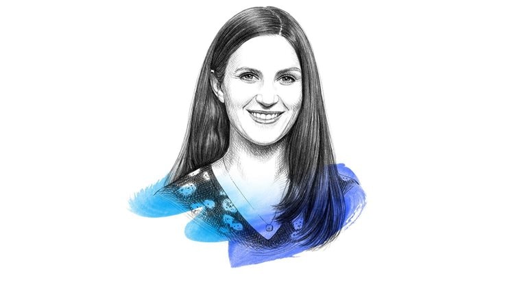 A drawing of Delphine Nain Zurkiya