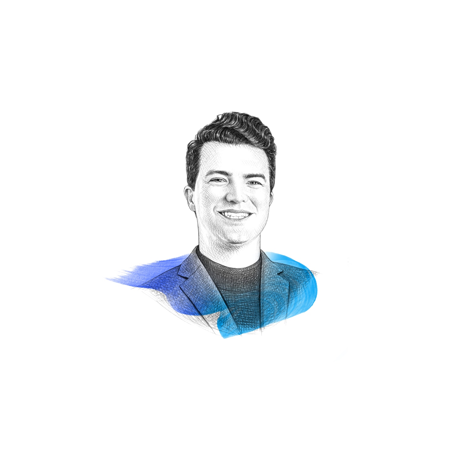 A drawing of Alex Wolkomir