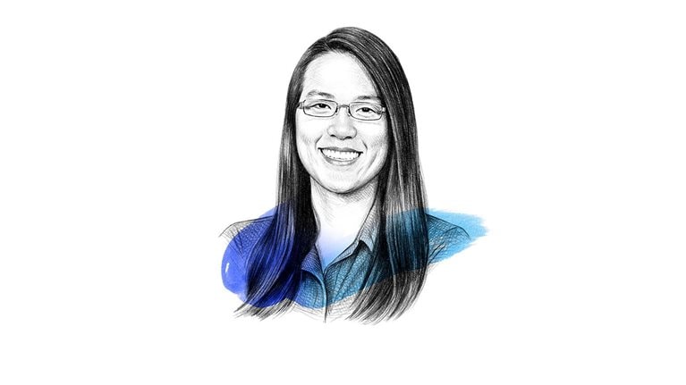 A drawing of Emily Shao