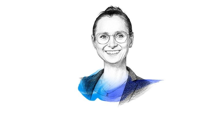 A drawing of Sandra Durth