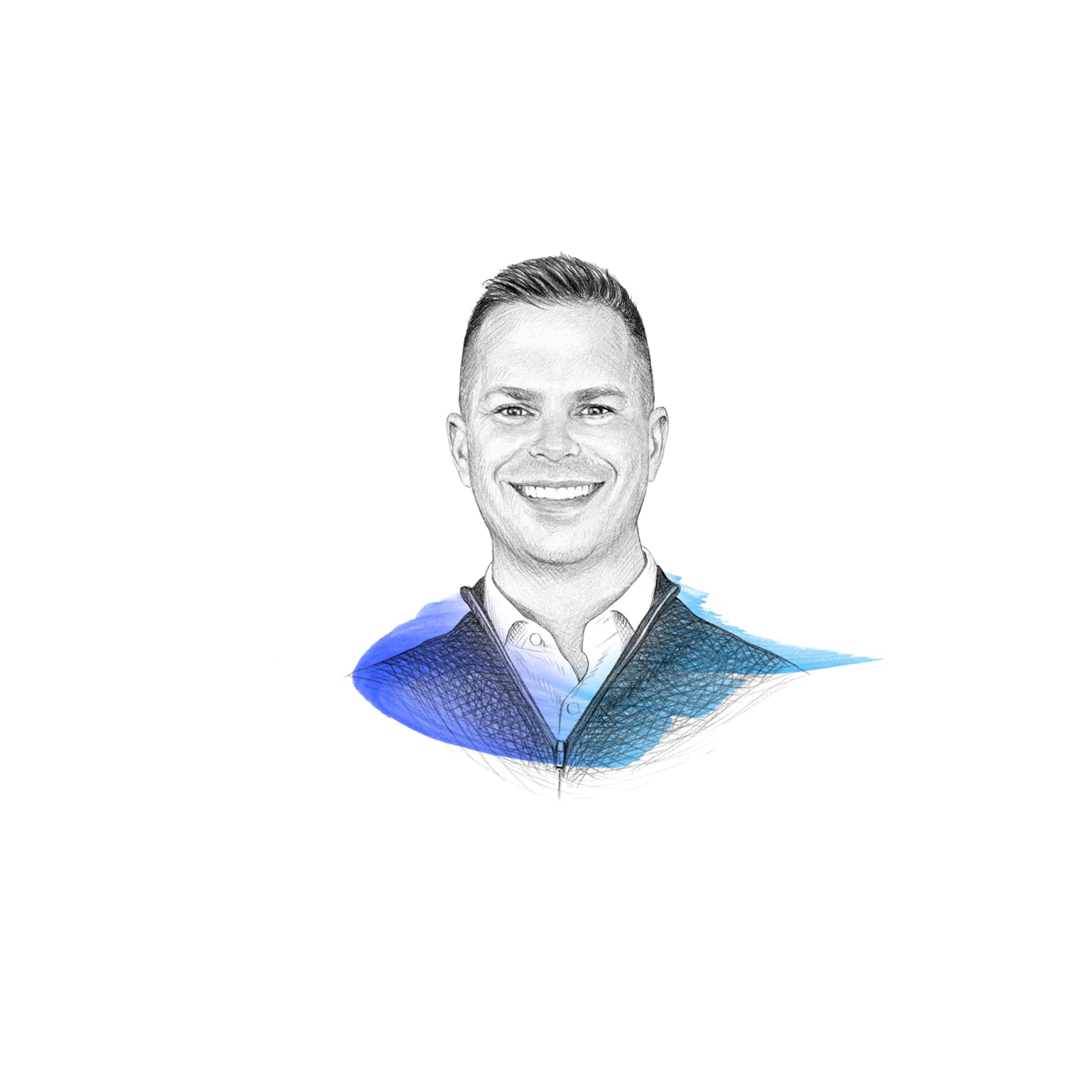 A drawing of Drew Goldstein