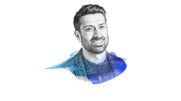 A drawing of Kabir Ahuja