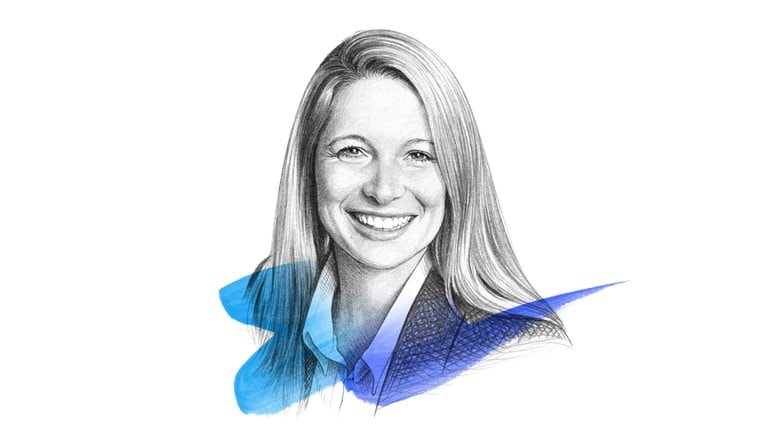 A drawing of Katharina Schumacher