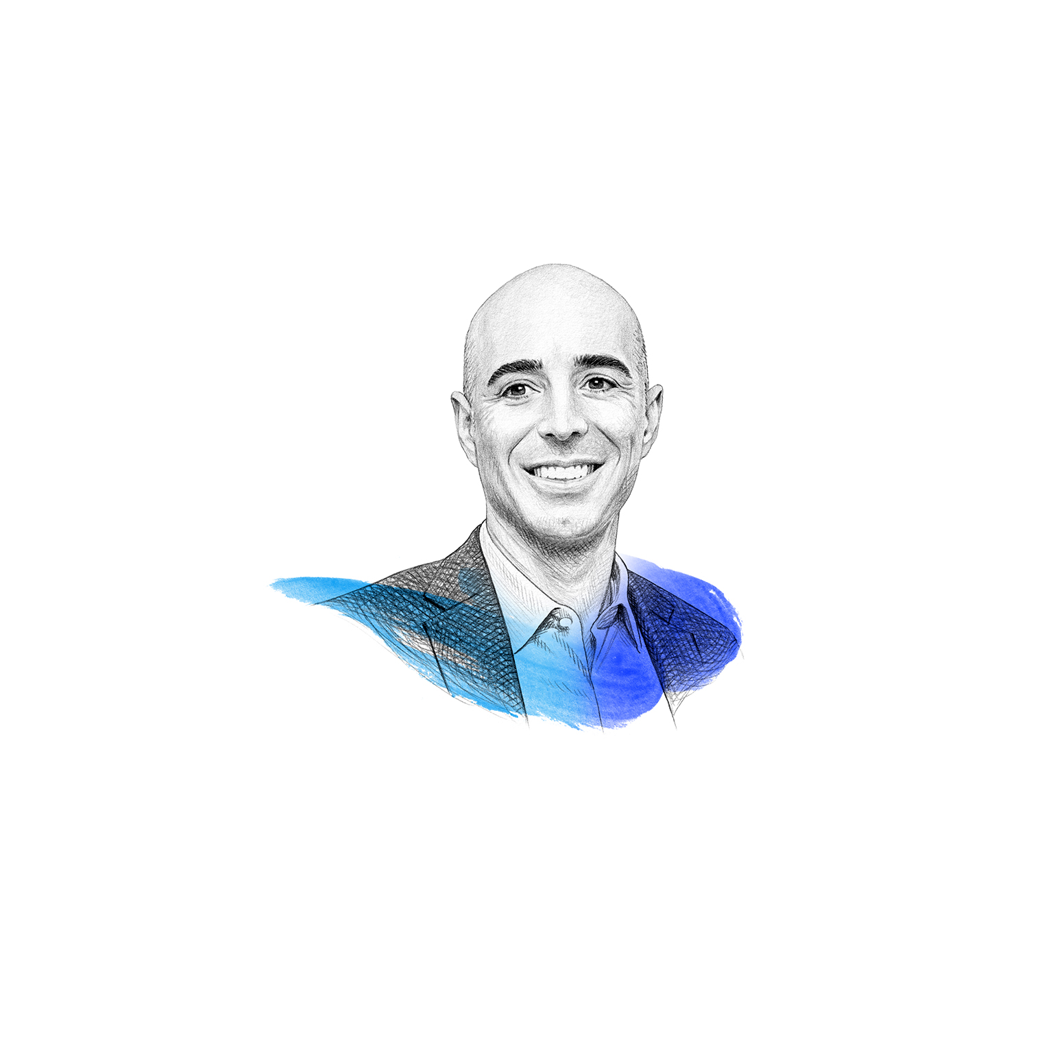 A drawing of Robert Levin