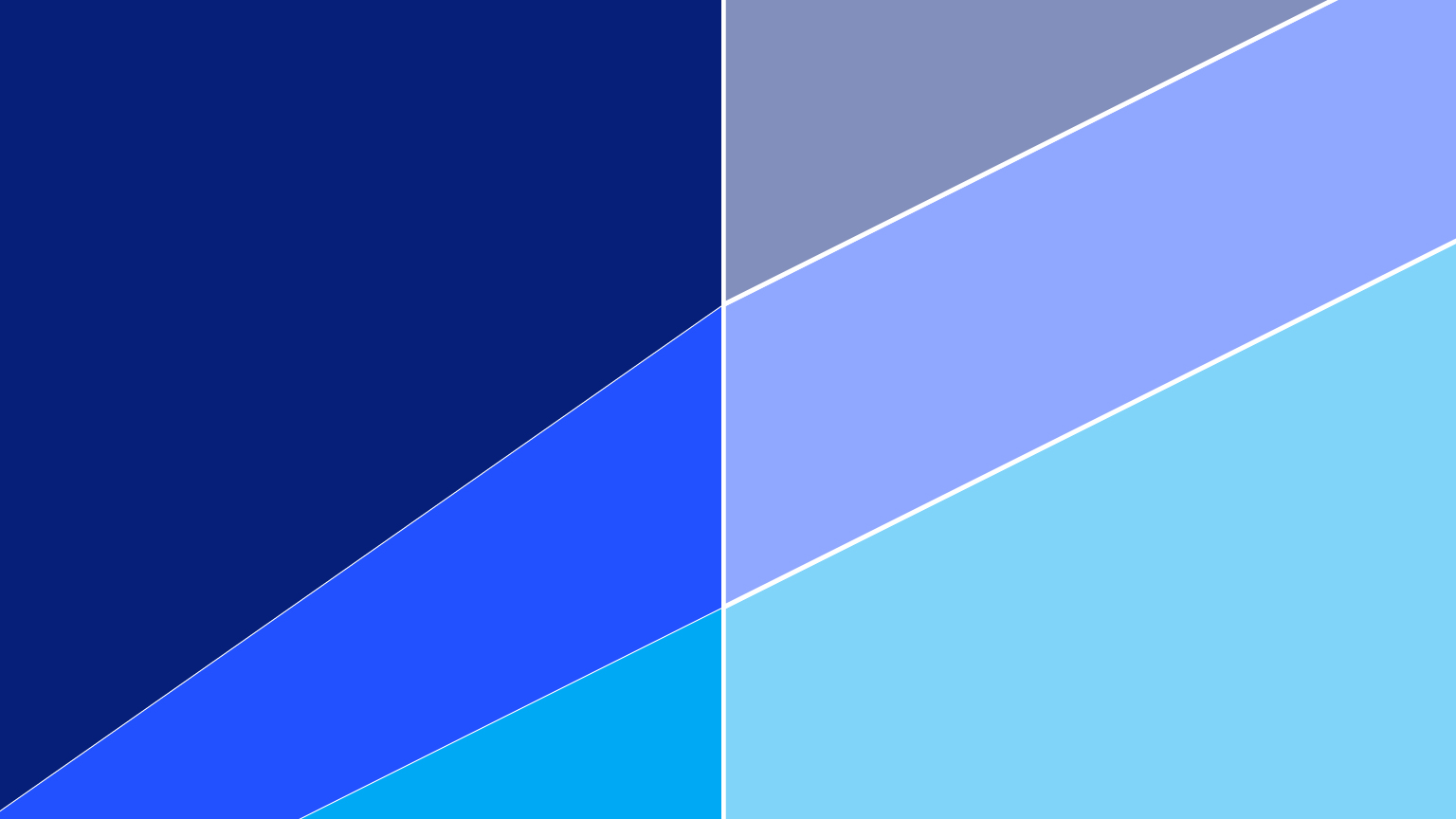 Three waves in shades of blue