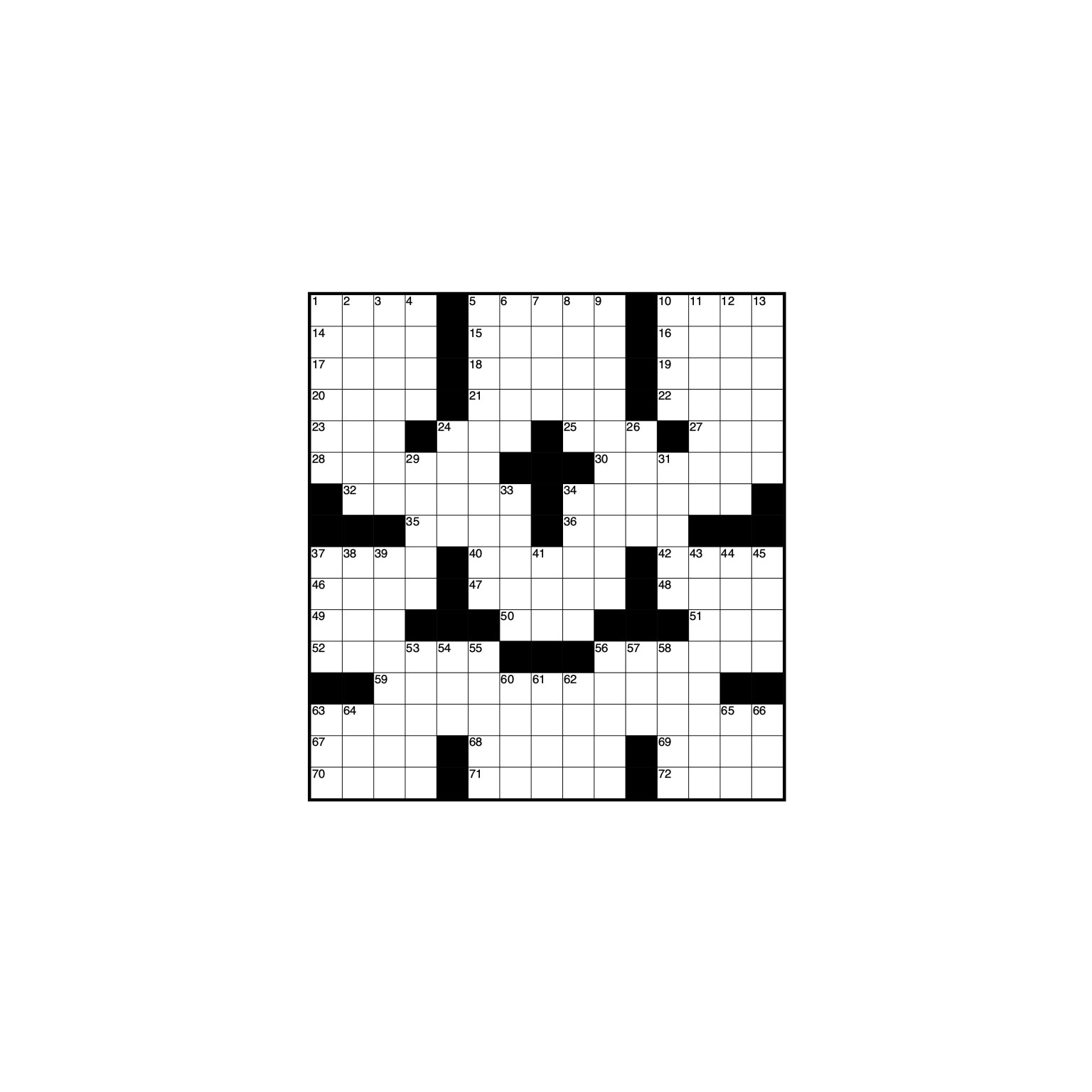 Crossword grid