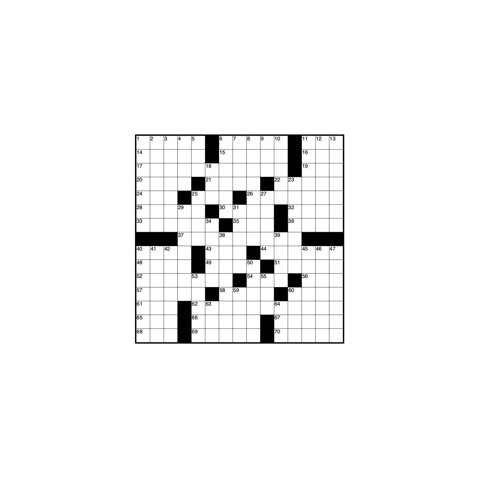 Crossword grid