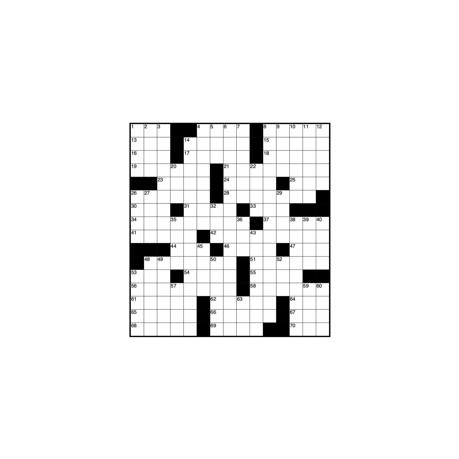 Crossword grid