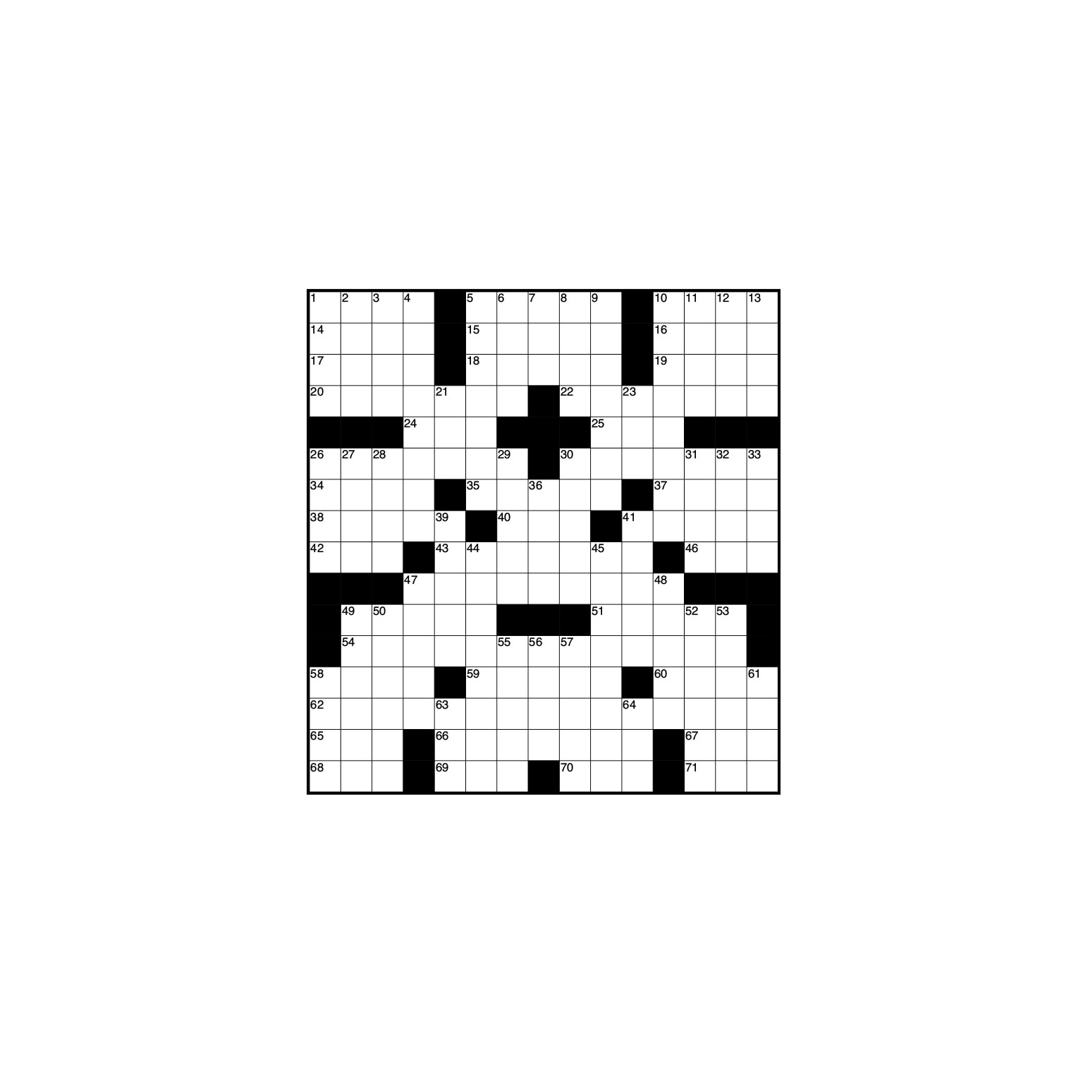 Crossword grid