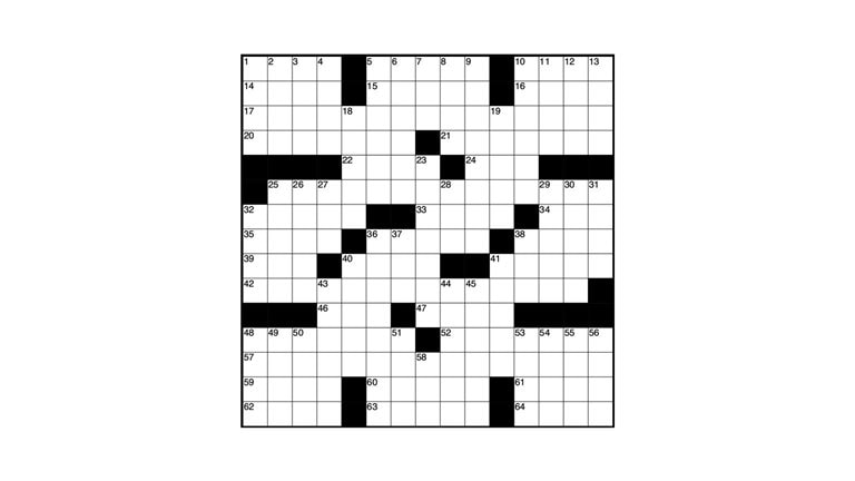 Image of a crossword puzzle.