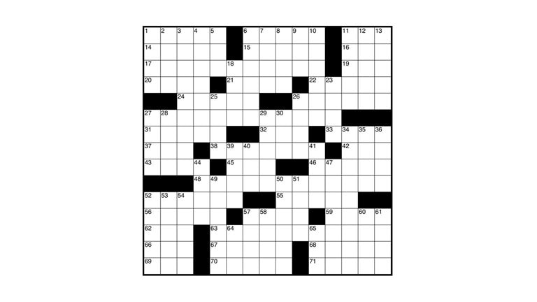 Crossword puzzle for The McKinsey Crossword Sidelight | No. 94