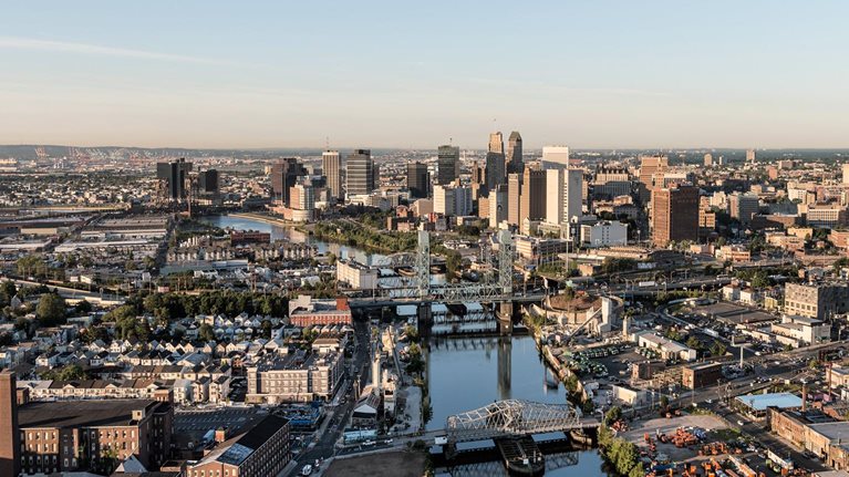 Aerial of Newark, New Jersey