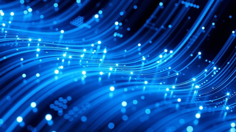 Waves of digital information concept