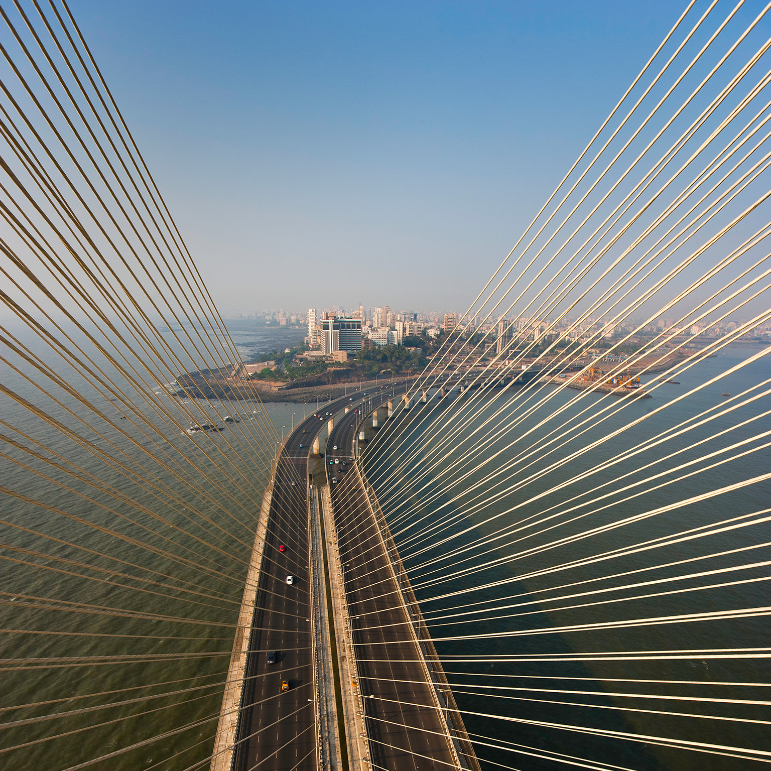Bandra-Woril Sea Link (BWSL) Bridge, a Cable-stayed bridge and Mumbai's newest Icon