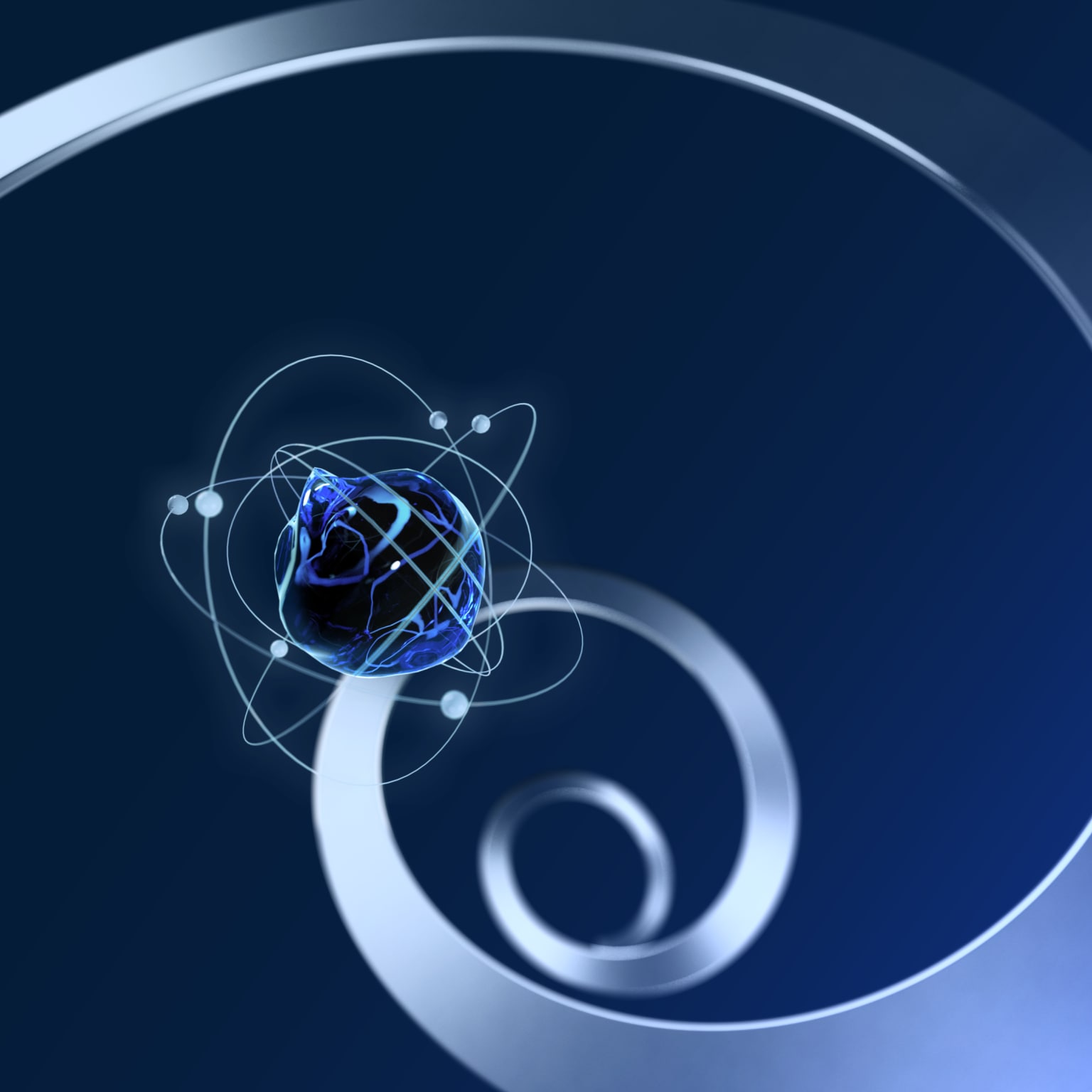 globe making its way on a downward spiral - ai generated image