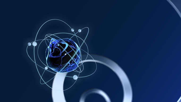 globe making its way on a downward spiral - ai generated image