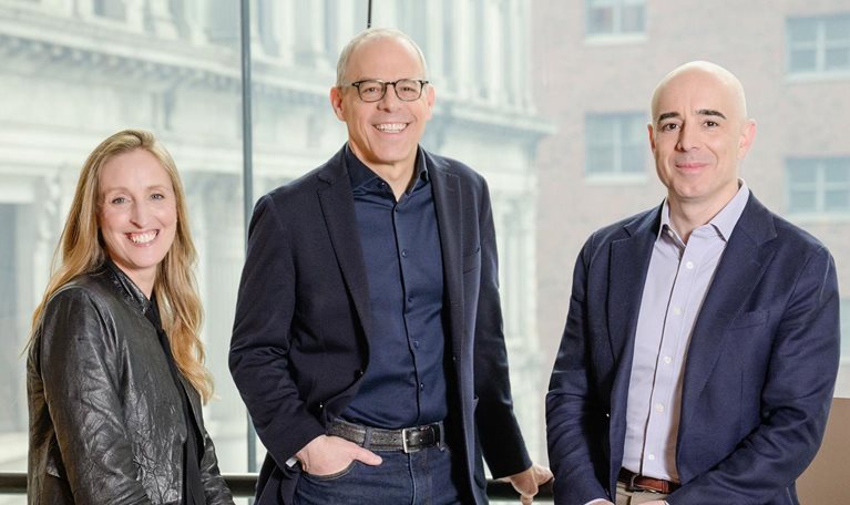 Photo of the authors of the Rewired book, Eric Lamarre, Robert Levin, and Kate Smaje, sitting together