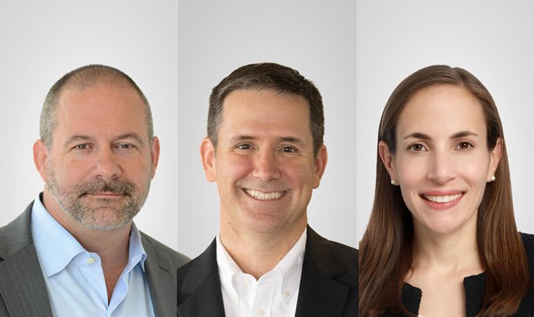 Headshot of Bill Schaninger, Bryan Hancock, and Emily Field