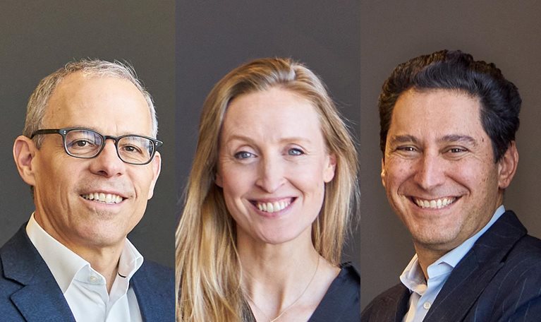 Headshots of Eric Lamarre, Kate Smaje, and Rodney Zemmel