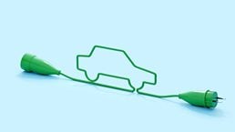 Electric cable in the shape of a car