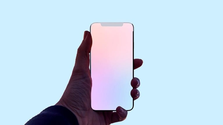 Creative picture capturing the colors of sunset sky with mobile phone