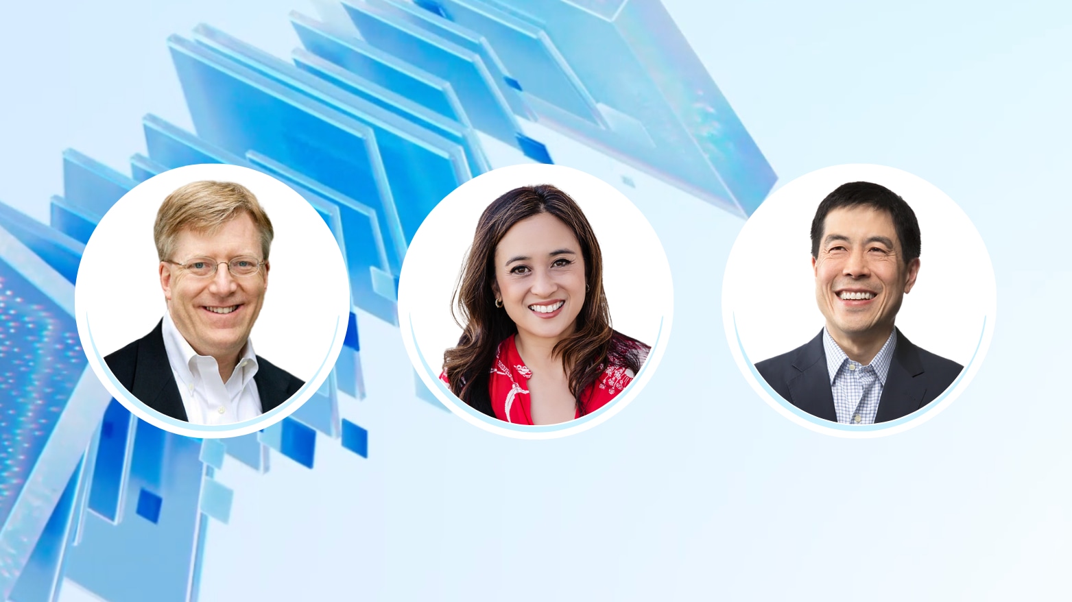 Photos of senior fellow Michael Chui, partner Roger Roberts, and senior partner Lareina Yee, McKinsey & Company