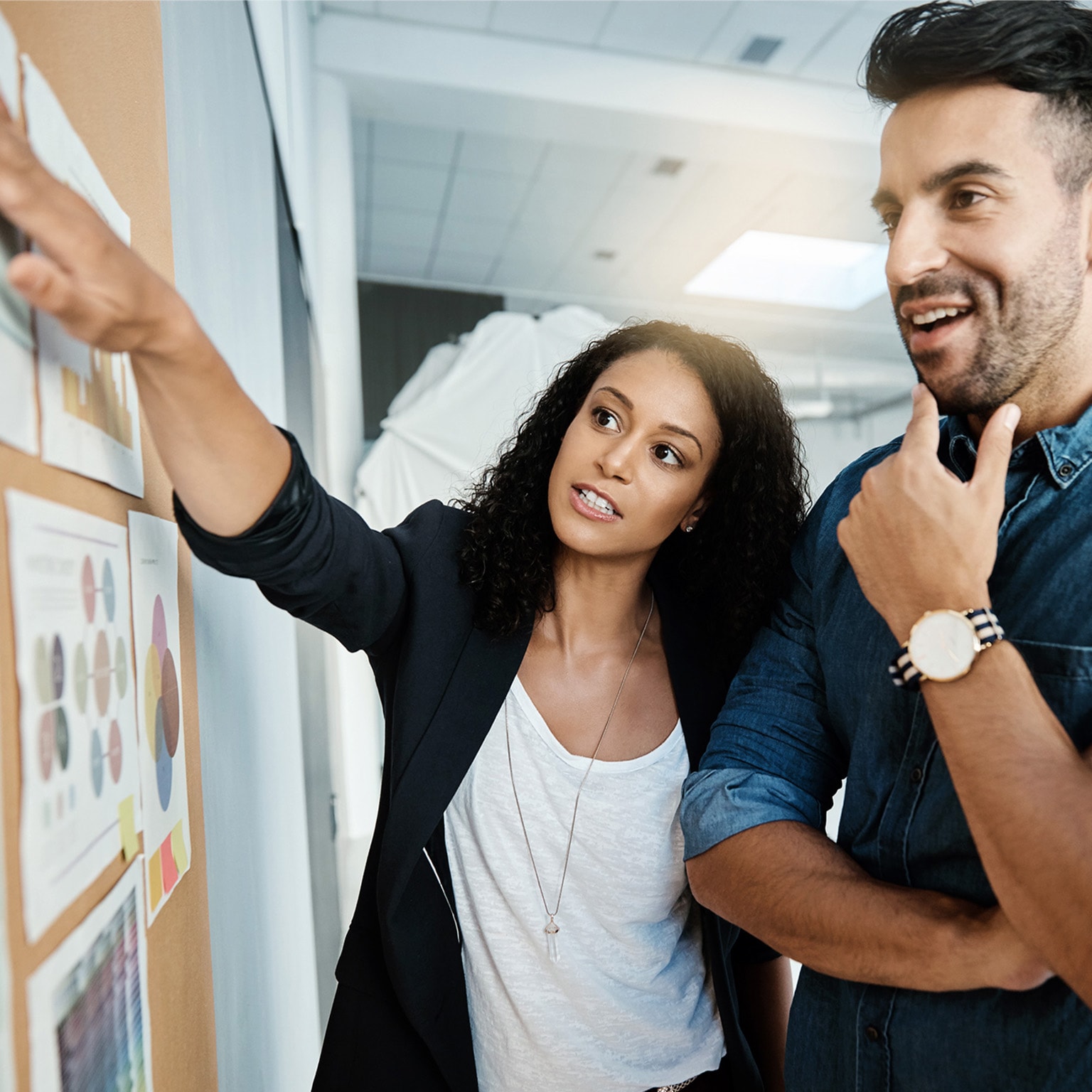 Business colleagues discussing strategy at the office