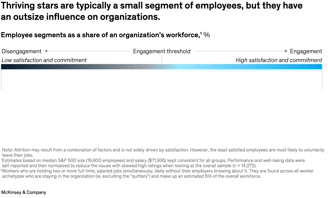 Thriving stars are typically a small segment of employees, but they have an outsize influence on organizations.