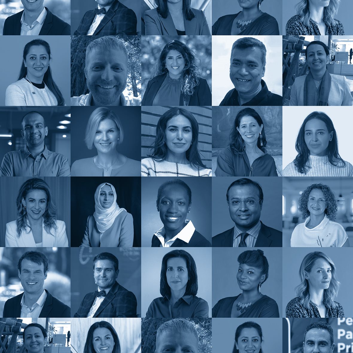 A grid of portraits of The World Economic Forum’s Young Global Leaders, current and alumni.