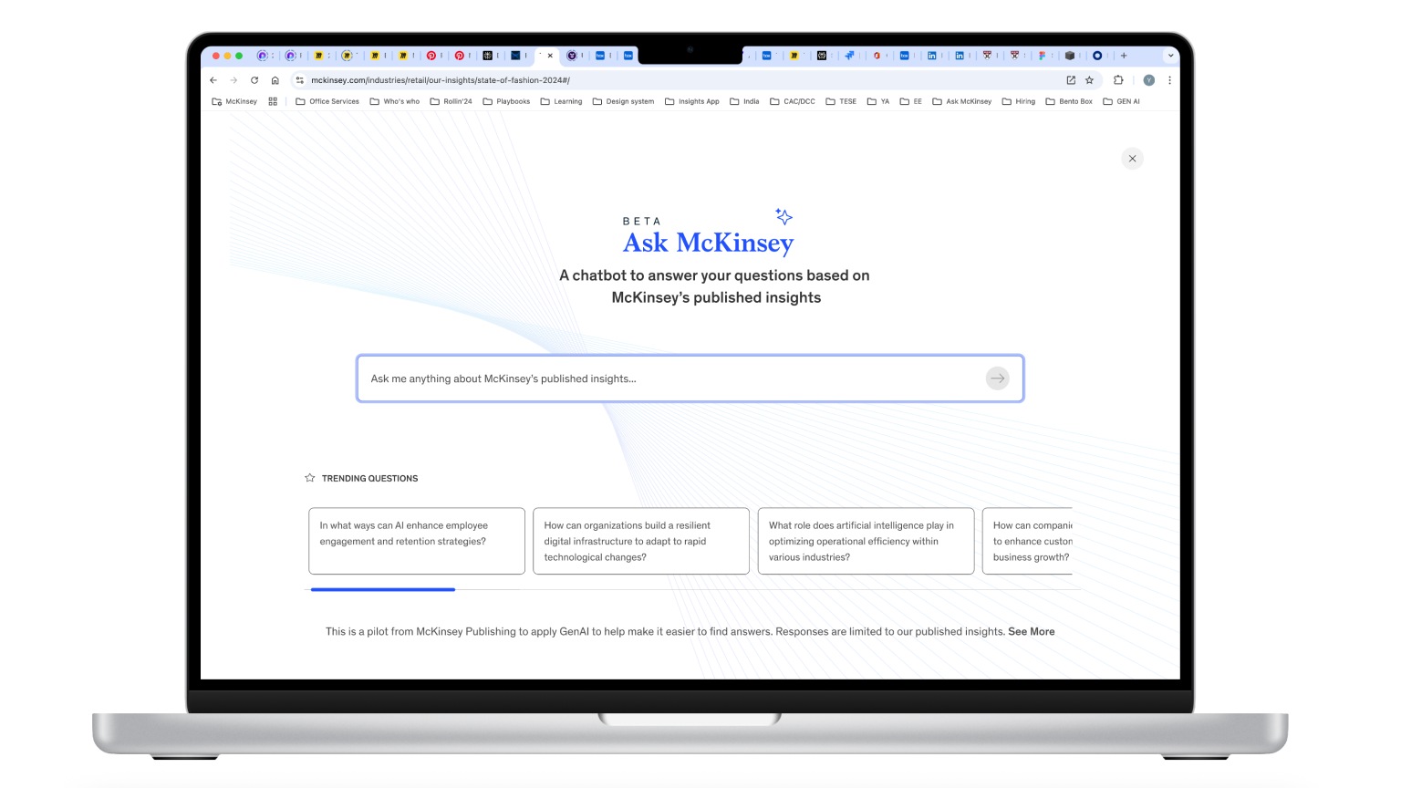 Demo screenshot of Ask McKinsey