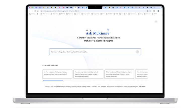 Demo screenshot of Ask McKinsey