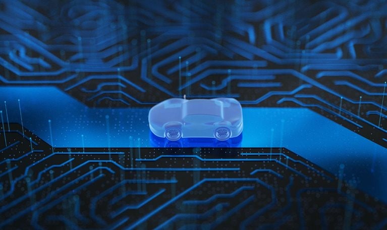 Future smart technology electric vehicle digital and electronic circuits