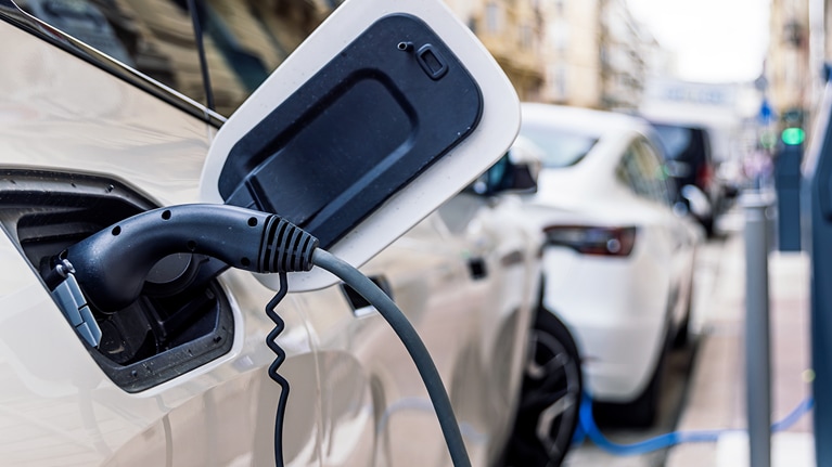 Photo of electric car charging