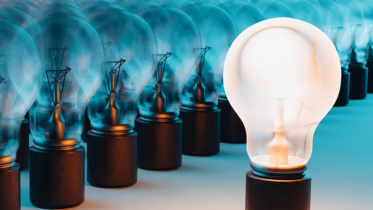 Image of multiple lightbulbs