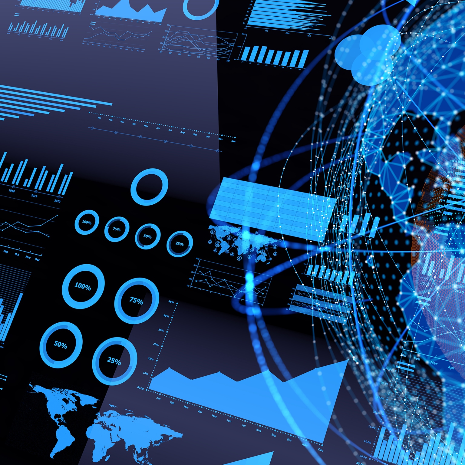 Business trends concept chart and diagram