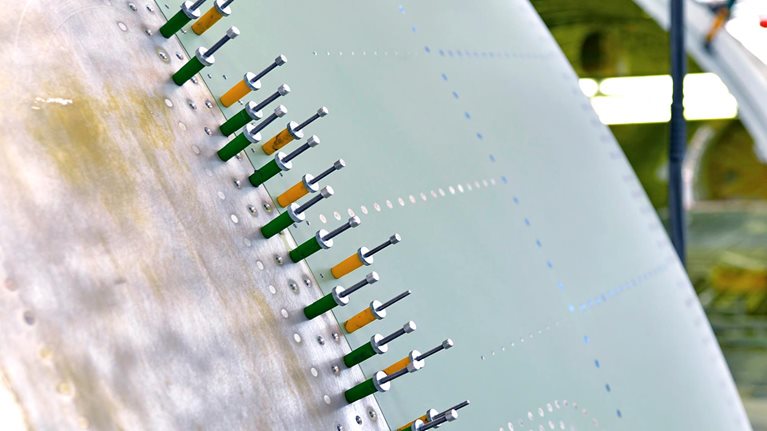 Aircraft production Boeing 757 passenger aircraft assembly