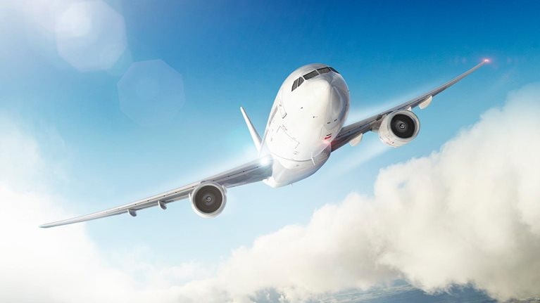 Flying through the clouds - stock illustration