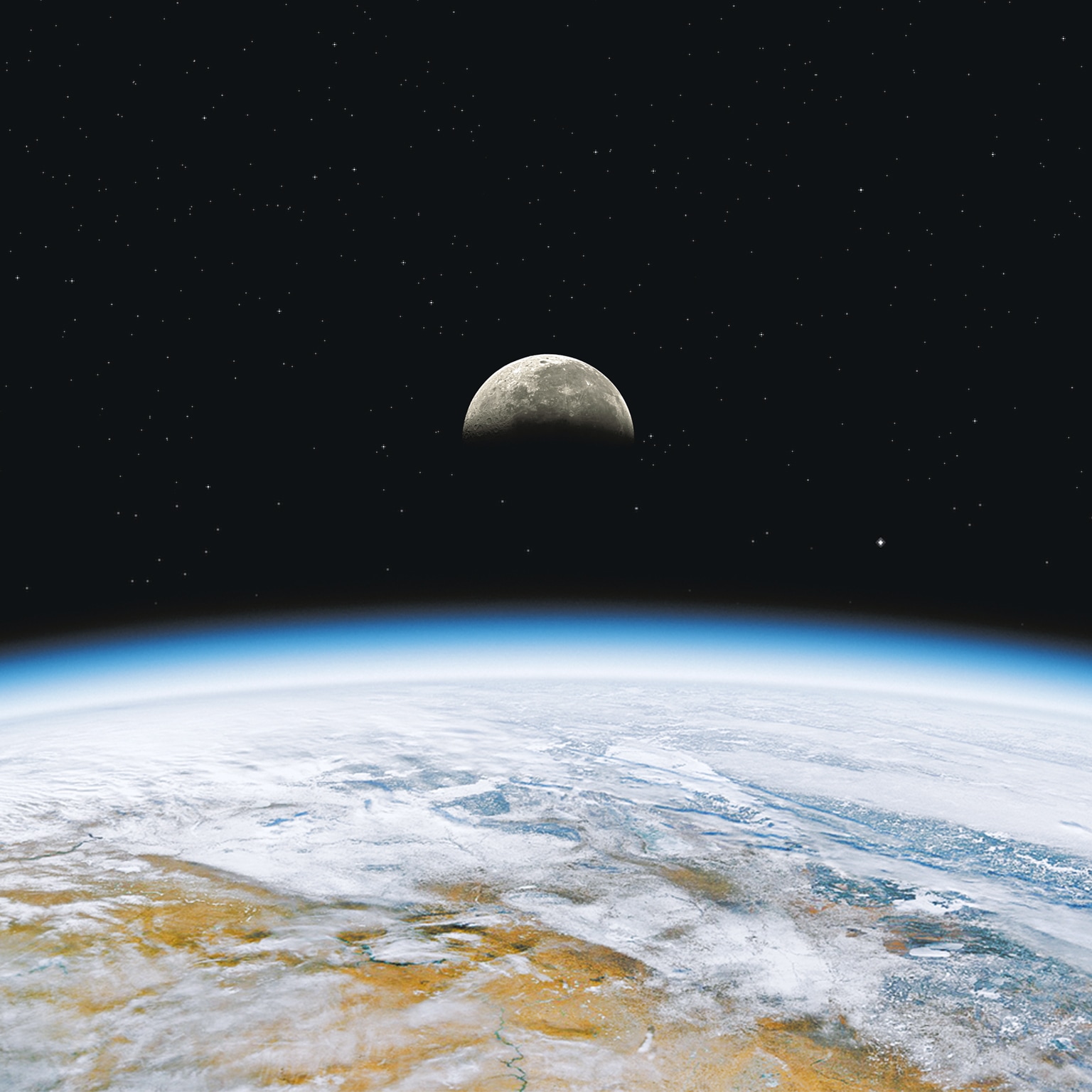 Moon over Earth