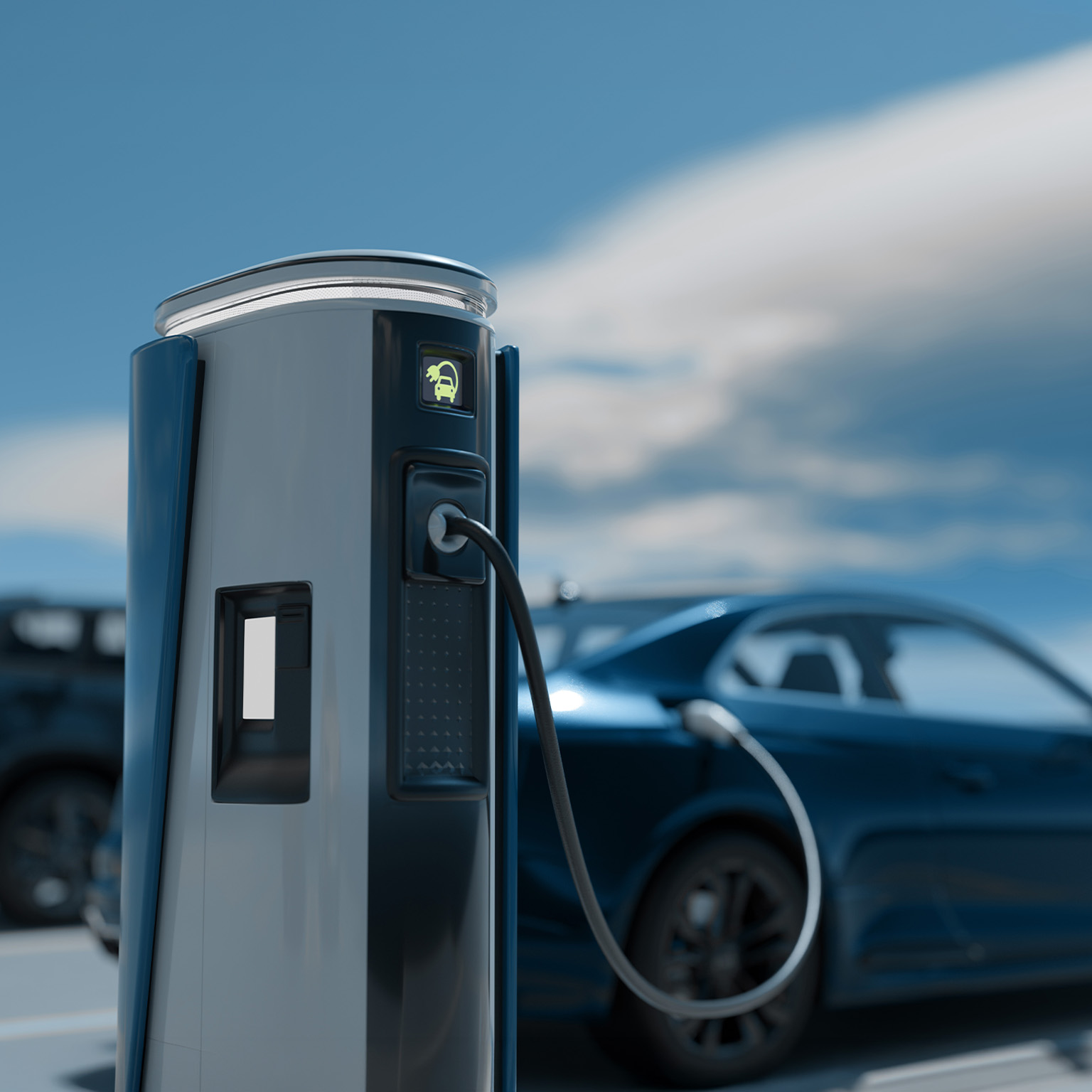 Electric car recharge in city