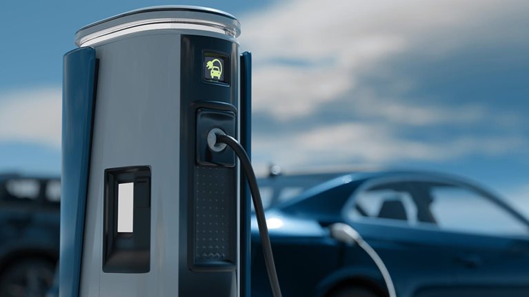 Electric car recharge in city