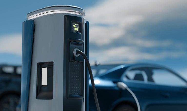 Electric car recharge in city