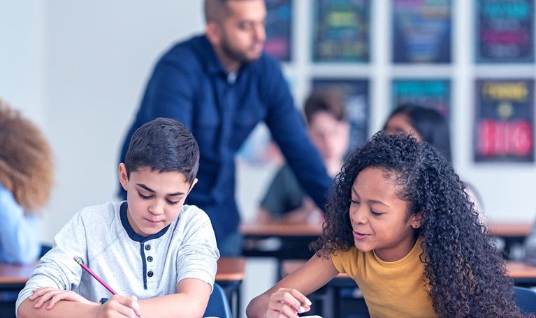 Students in a classroom