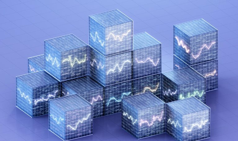 Line graphs on stacked cubes