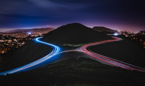 Landscape, night, reflection, long exposure, evening, horizon, light trails, dusk, dawn, wave, atmosphere of earth, aerial photography