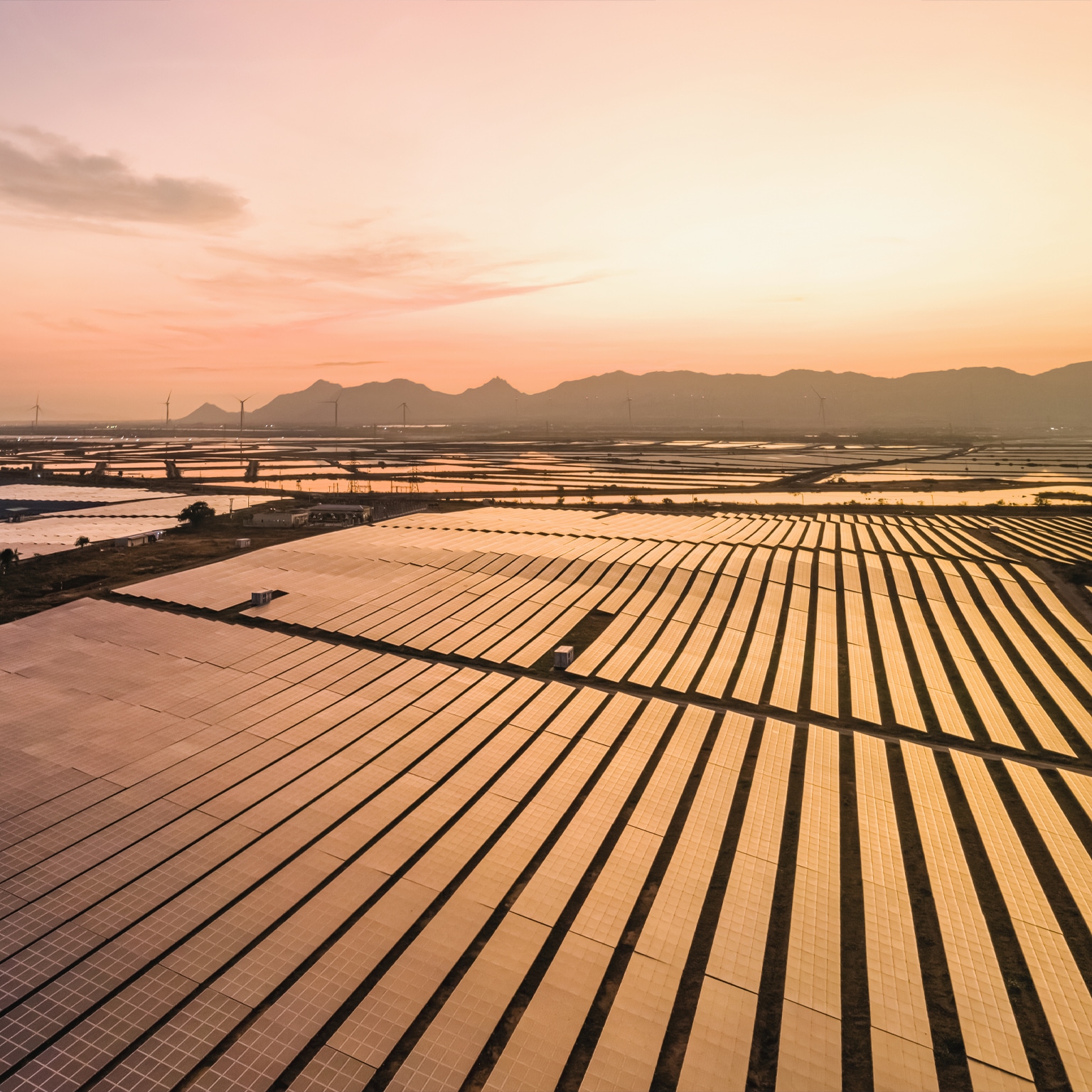 Ariel view of solar panel